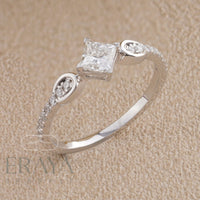 Princess Cut lab grown Diamond Ring - Ring
