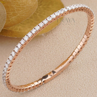 Lab Grown Diamond Tennis Bracelet in Rose Gold -