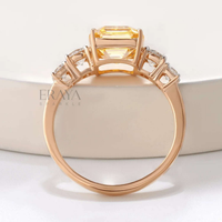 Emerald Cut Diamond Engagement Ring - Ring