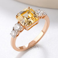 Emerald Cut Diamond Engagement Ring - Ring