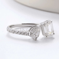 Modern Two-Stone Ring – Lab Diamond Ring - Ring