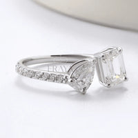 Modern Two-Stone Ring – Lab Diamond Ring - Ring