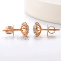 Gold diamond earrings with Lab-Grown Diamond - Ring