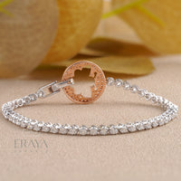 Rose Gold Butterfly Lab-Grown Diamond Bracelet -