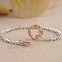 Rose Gold Butterfly Lab-Grown Diamond Bracelet -