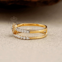 Dainty Double Band – Lab Diamond Ring - Ring