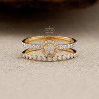 Dainty Double Band – Lab Diamond Ring - Ring