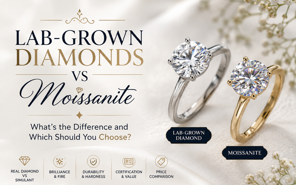Lab Grown Vs Mossonite Diamond jewellry - Full Guide