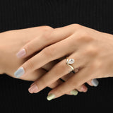 Pear Diamond Engagement Ring | Modern Open Band - Ring