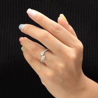 Toi et Moi Ring – Oval Lab Diamond Pave Band - Ring