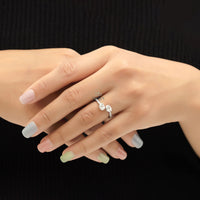 Toi et Moi Ring – Oval Lab Diamond Pave Band - Ring