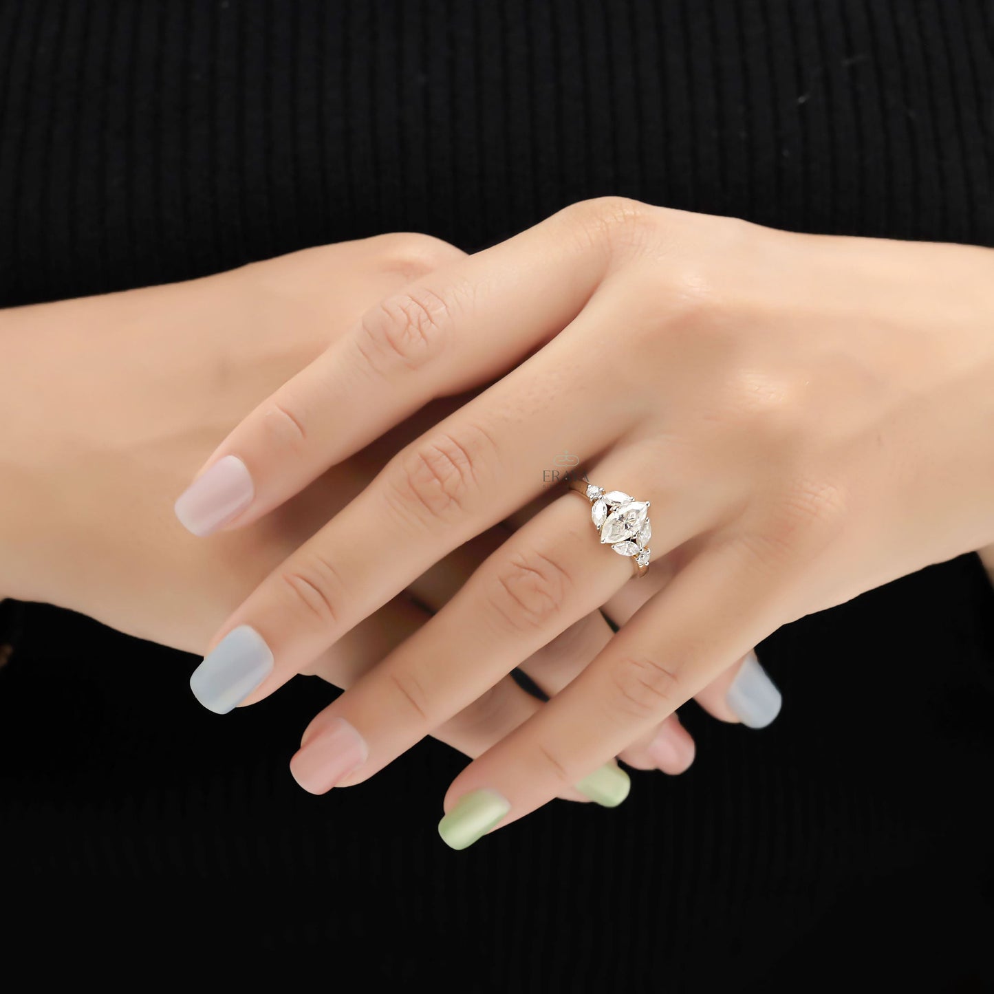 Marquise Diamond Engagement Ring | Lab Diamond Ring - Ring