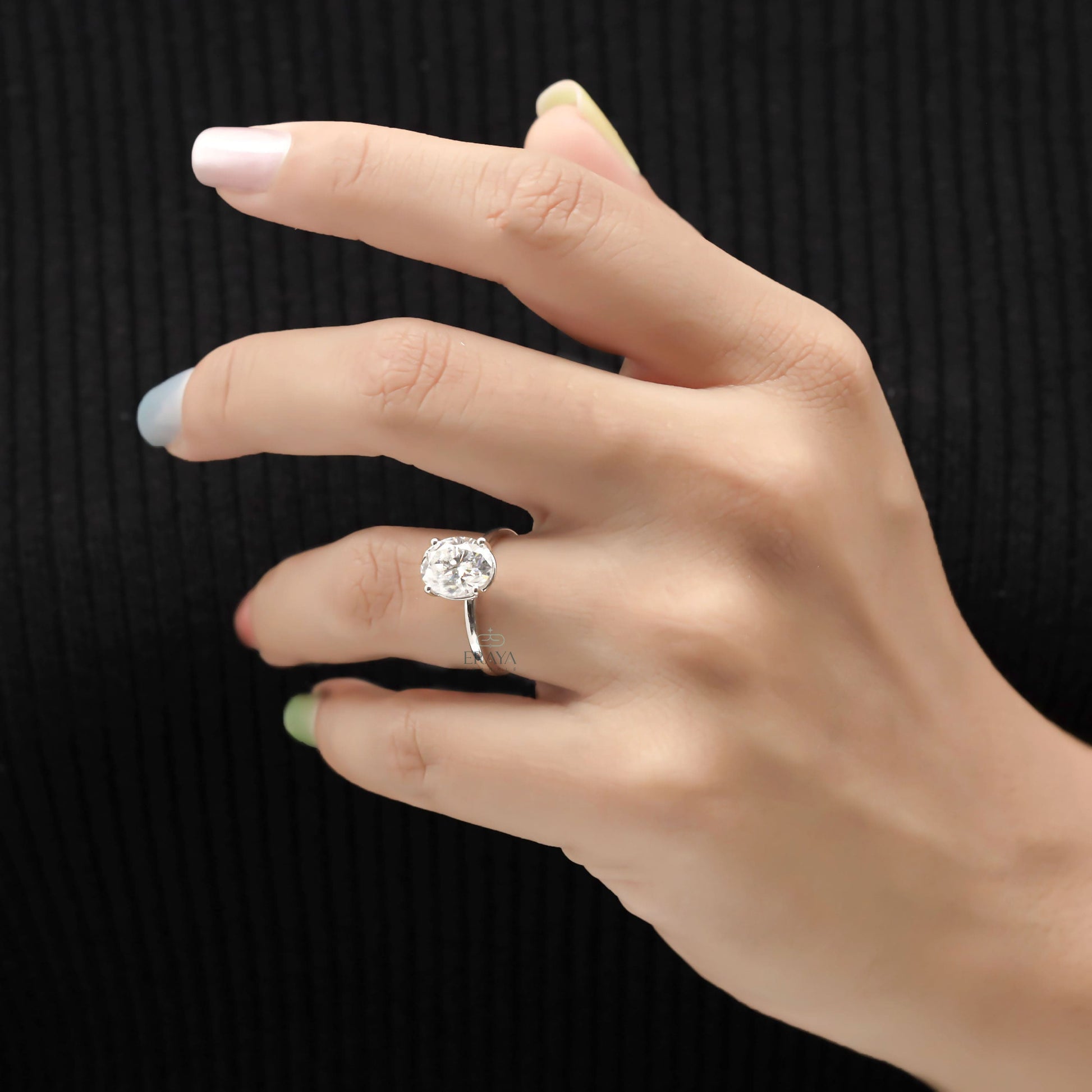 Oval Engagement Rings – 1.29 CT Lab Diamond - Ring