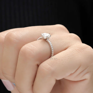 Solitaire Diamond Ring – 1.29 CT Round Lab Diamond - Ring