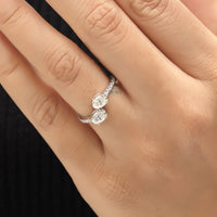 Toi et Moi Ring – Oval Lab Diamond Pave Band - Ring