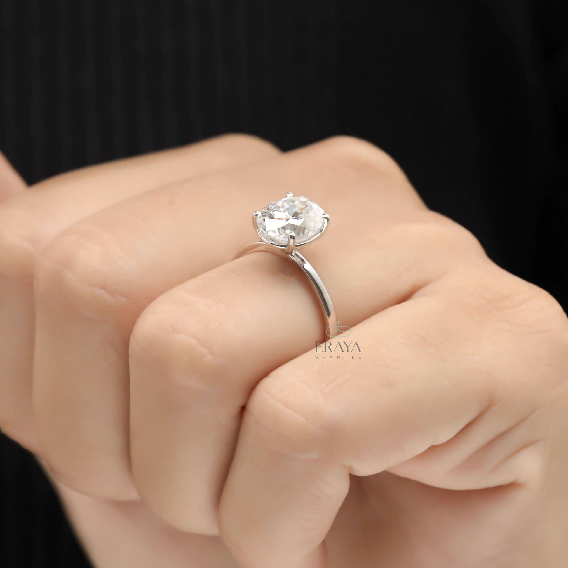 Oval Engagement Rings – 1.29 CT Lab Diamond - Ring