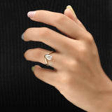 Pear Diamond Engagement Ring | Modern Open Band - Ring