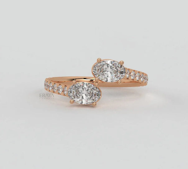 Toi et Moi Oval Engagement Ring - Ring
