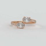 Toi et Moi Oval Engagement Ring - Ring