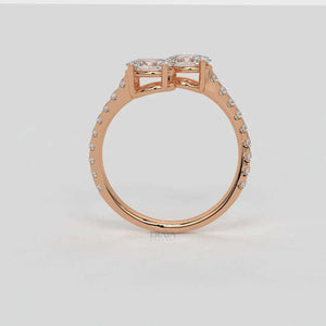 Toi et Moi Oval Engagement Ring - Ring