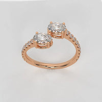 Toi et Moi Oval Engagement Ring - Ring