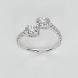Toi et Moi Oval Engagement Ring - Ring