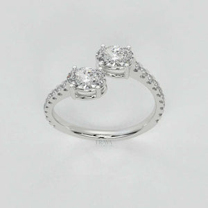 Toi et Moi Oval Engagement Ring - Ring