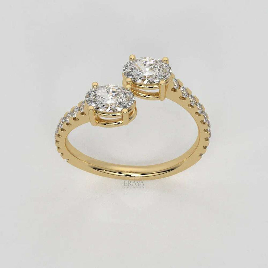 Toi et Moi Oval Engagement Ring - Ring