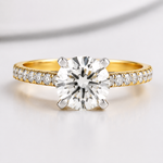 Solitaire with LG Diamond Halo Ring