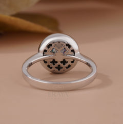 Hidden Halo Ring – Round Lab Diamond Bezel - Ring