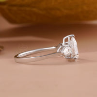 Pear Shaped Lab Diamond Ring - Ring