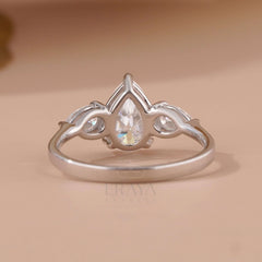 Pear Shaped Lab Diamond Ring - Ring