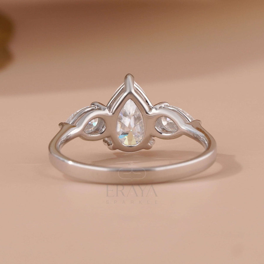 Pear Shaped Lab Diamond Ring - Ring