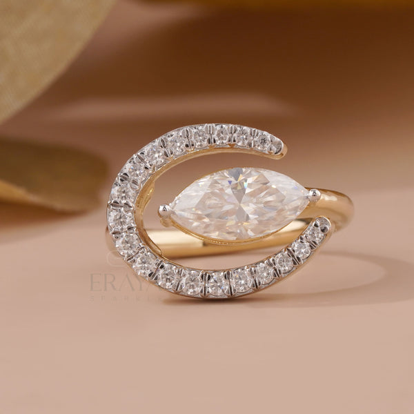 Vintage Marquise Engagement Ring – East West Gold - Ring