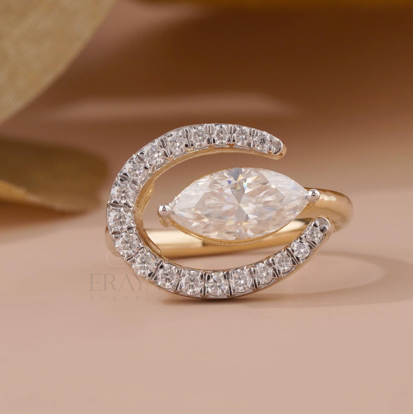 Vintage Marquise Engagement Ring – East West Gold - Ring