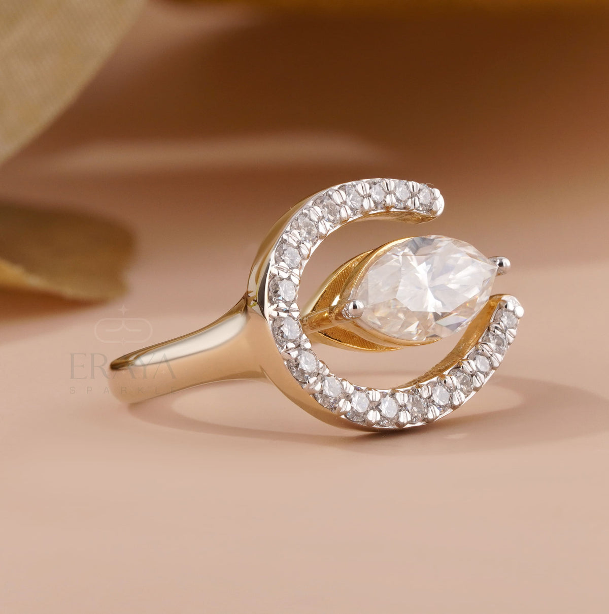 Vintage Marquise Engagement Ring – East West Gold