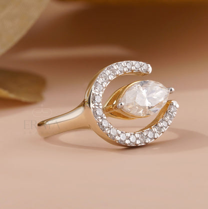 Vintage Marquise Engagement Ring – East West Gold - Ring