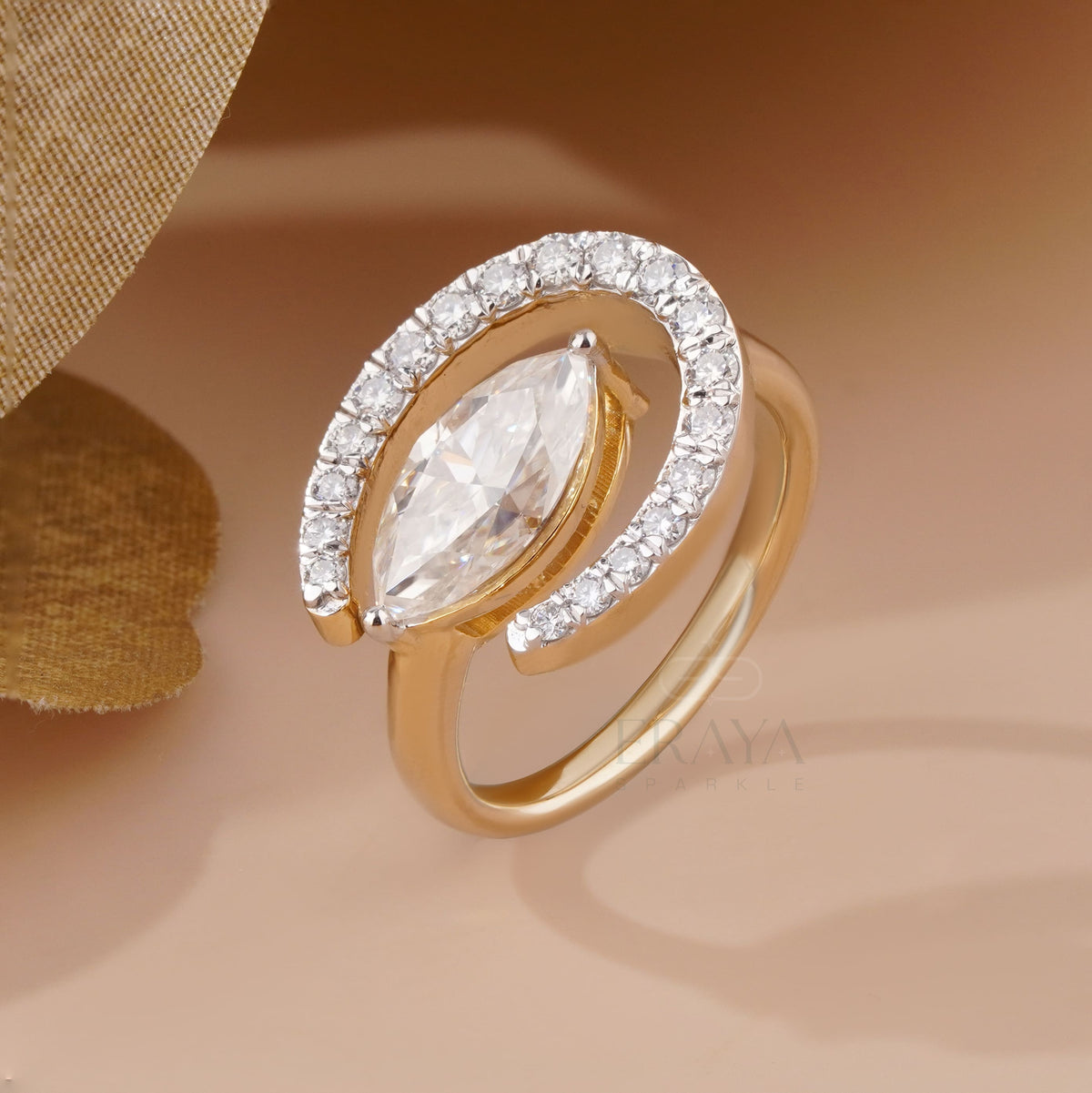Vintage Marquise Engagement Ring – East West Gold