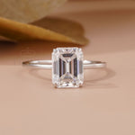 Emerald Engagement Rings – 2.59 CT Hidden Halo Solitaire - Ring