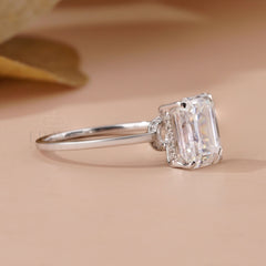 Emerald Engagement Rings – 2.59 CT Hidden Halo Solitaire - Ring