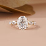Oval Diamond Engagement Ring | 3.25 CT Lab Diamond - Ring