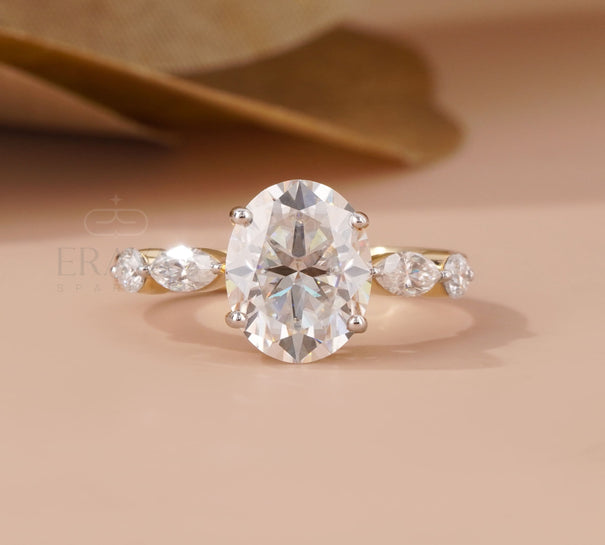 Oval Diamond Engagement Ring | 3.25 CT Lab Diamond - Ring