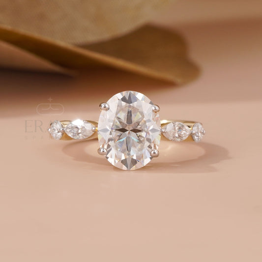 Oval Diamond Engagement Ring | 3.25 CT Lab Diamond - Ring