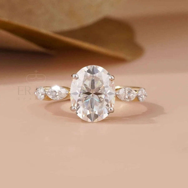 Oval Diamond Engagement Ring | 3.25 CT Lab Diamond erayasparkle