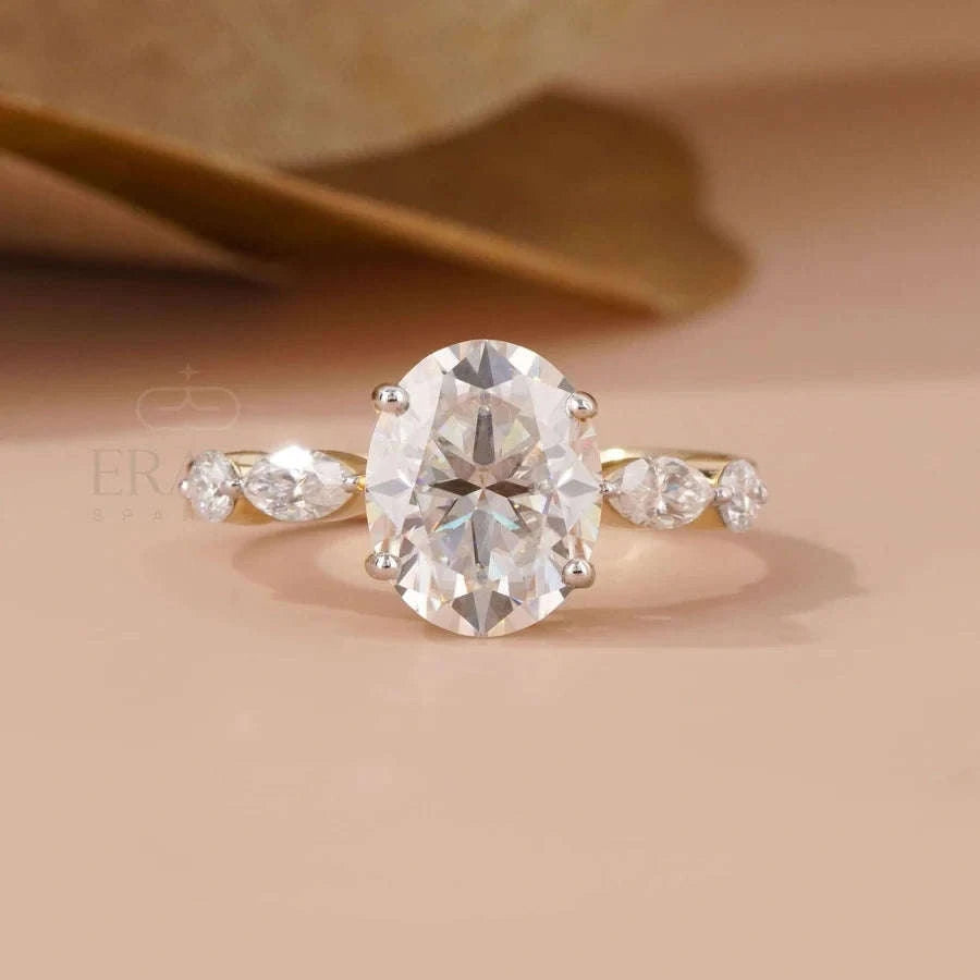 Oval Diamond Engagement Ring | 3.25 CT Lab Diamond erayasparkle