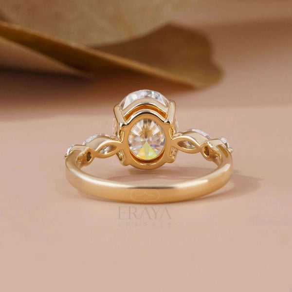 Oval Diamond Engagement Ring | 3.25 CT Lab Diamond erayasparkle
