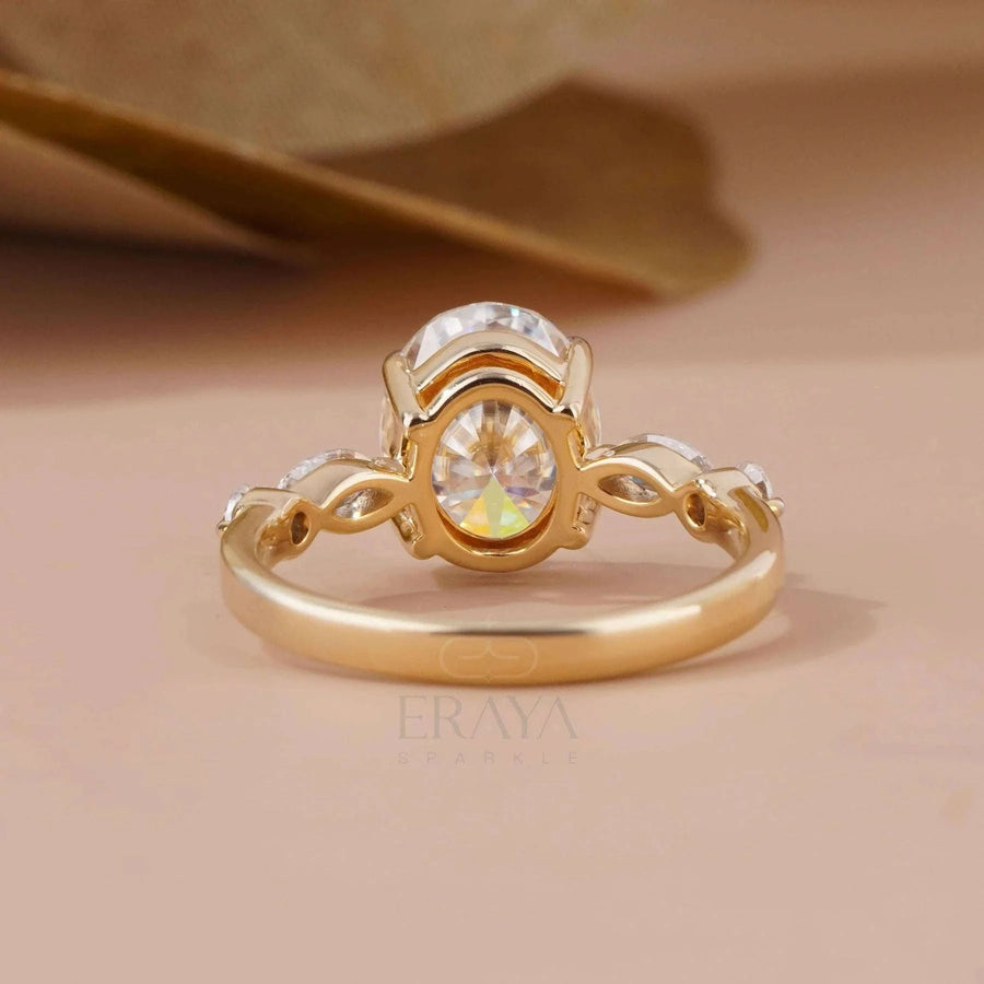 Oval Diamond Engagement Ring | 3.25 CT Lab Diamond erayasparkle