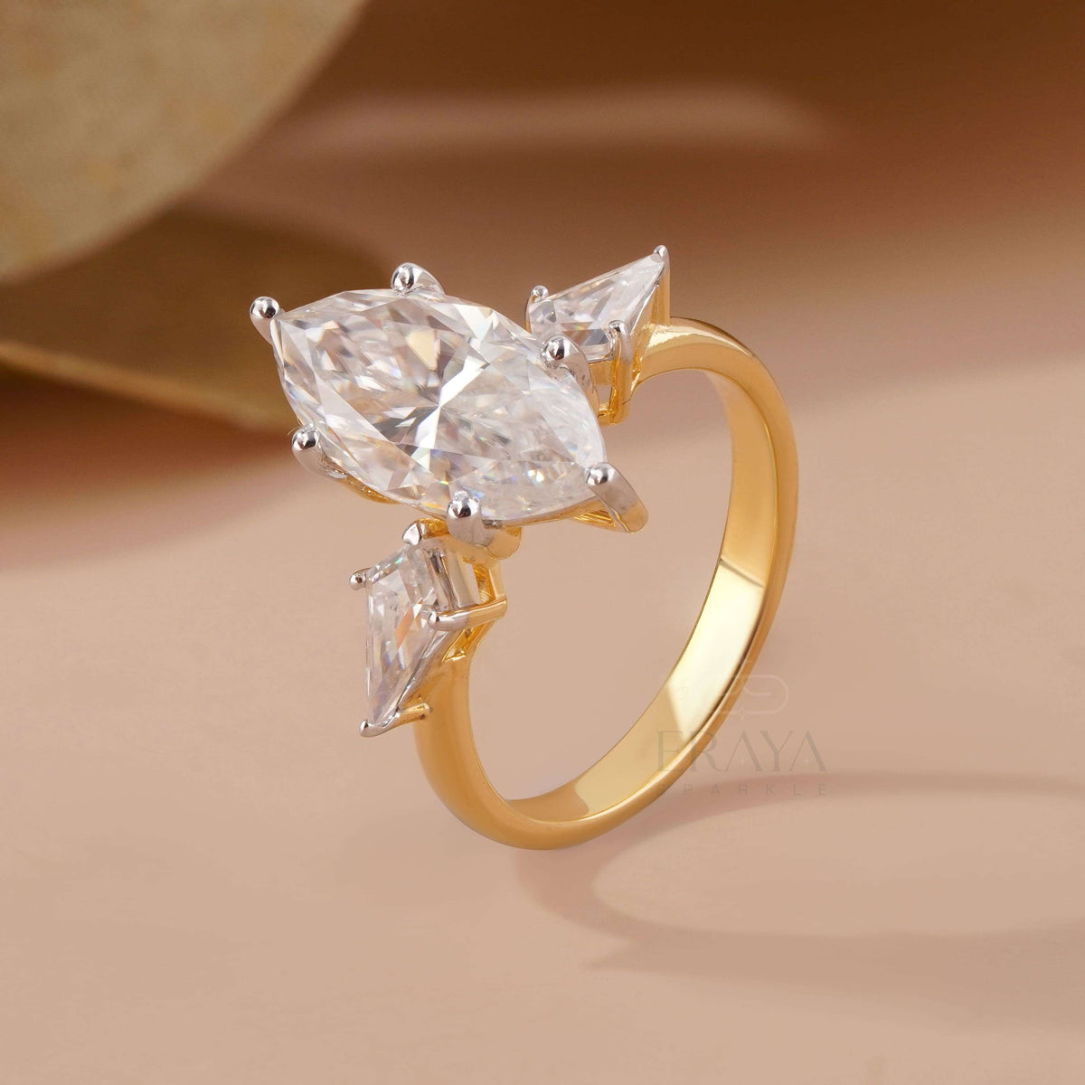 Lab Grown Marquise Diamond Engagement ring