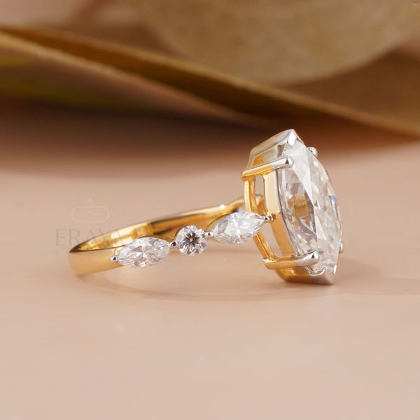 Marquise Engagement Ring With Side Stones – 2.60 CT - Ring