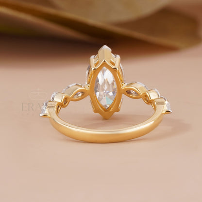 Marquise Engagement Ring With Side Stones – 2.60 CT - Ring